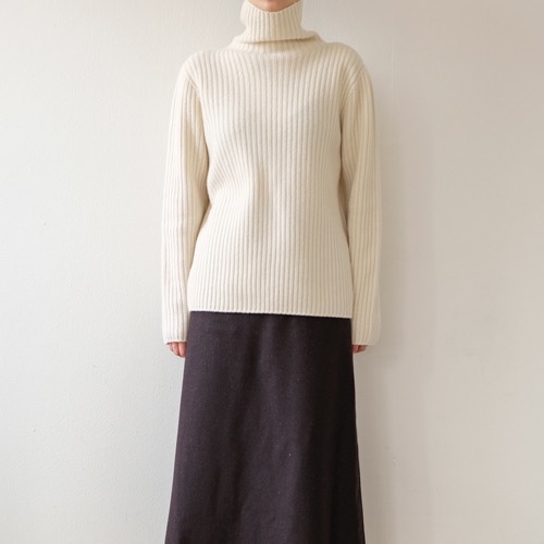 ribbed turtleneck pullover (WHOLE GARMENT)