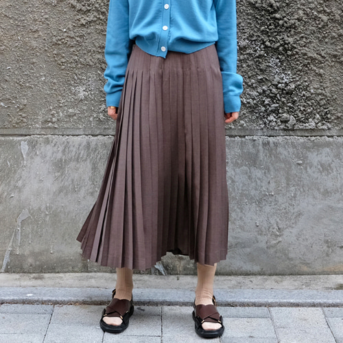 classy pleats long skirt