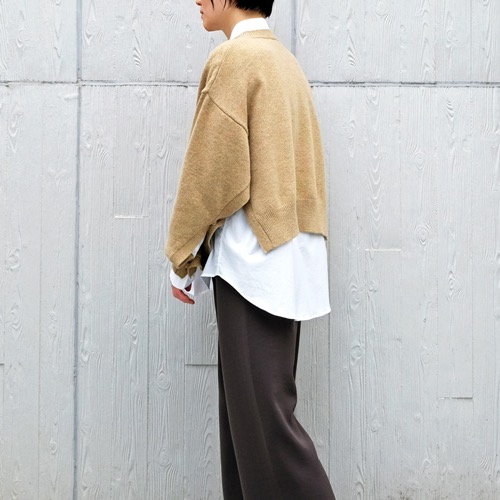 sleeve+side OPEN knit pullover