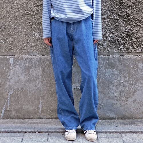 [RESTORE] BOX-fit carpenter pants (BLUE DENIM)
