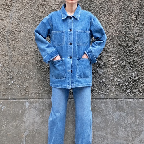 gardener&#039;s denim jacket  [fabric by ORTA MILLS]